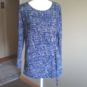 Kasper long sleeve blouse size L
